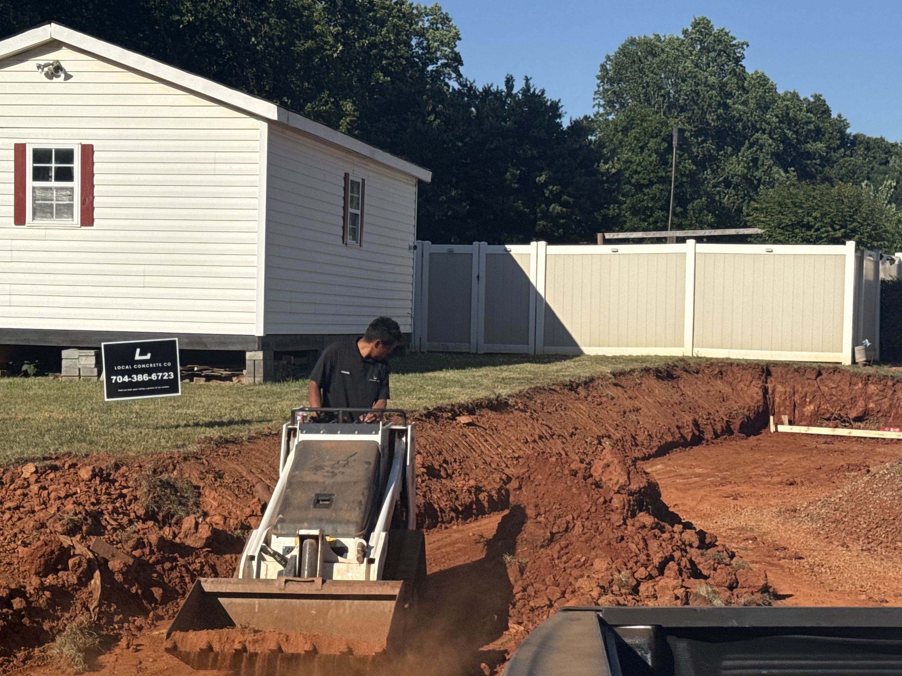 Step 06: Grading + Forming to Spec in Charlotte, NC concrete project by Local Concrete Charlotte