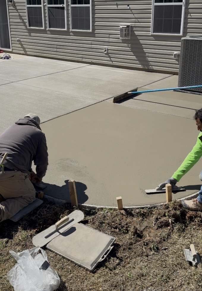 Step 13: Fresno Trowel to Design Finish in Charlotte, NC concrete project by Local Concrete Charlotte