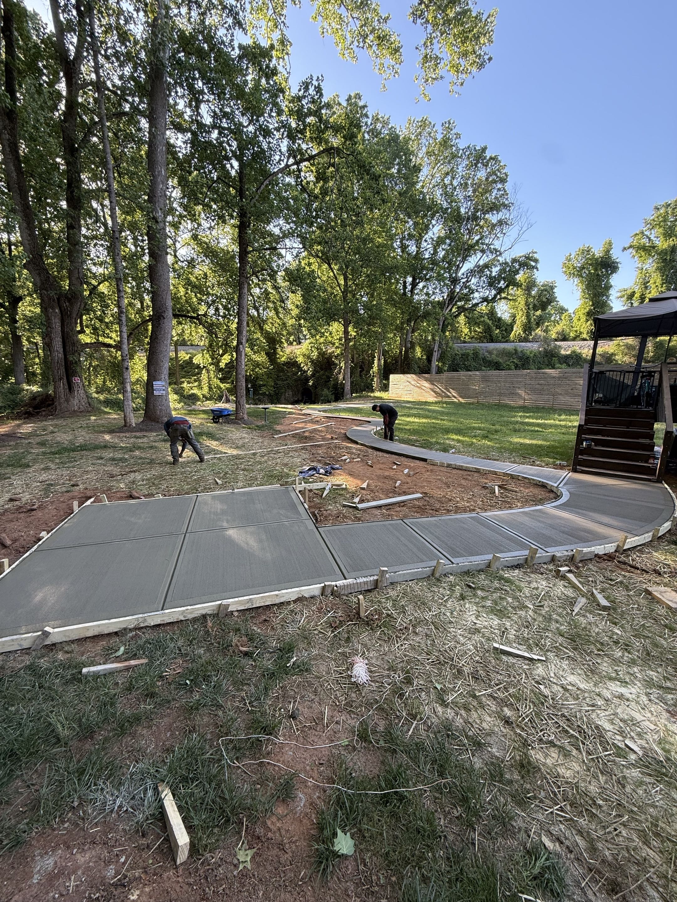 Step 15: Form Removal + Edge Cleanup in Charlotte, NC concrete project by Local Concrete Charlotte